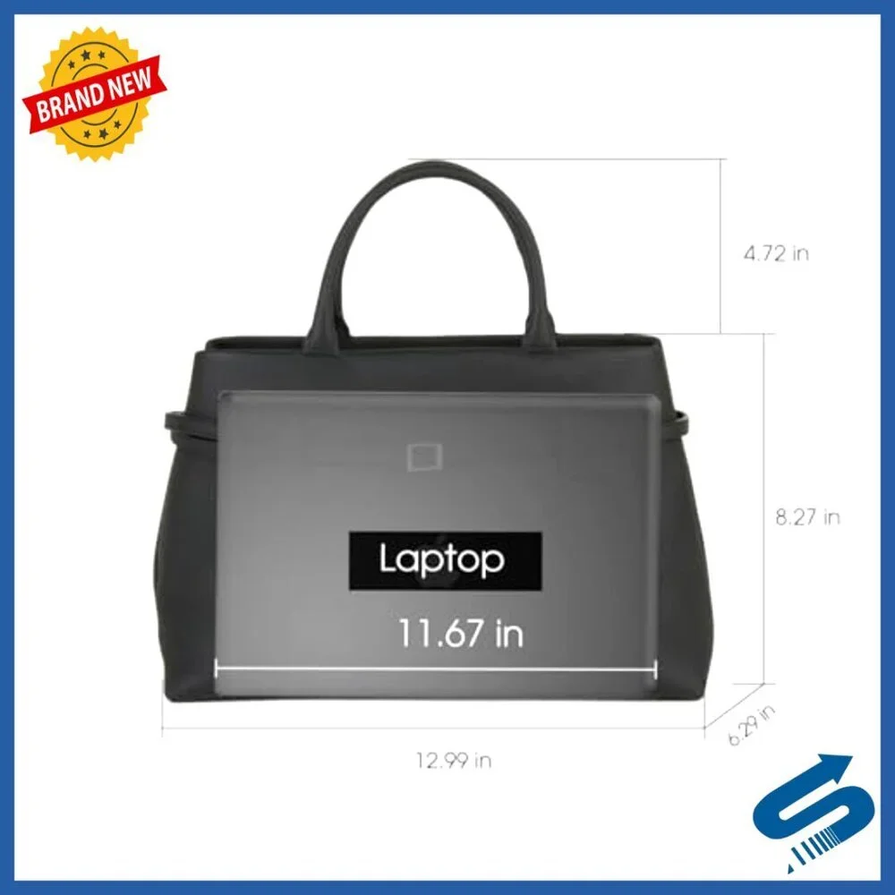 Full-Grain Leather Top Handle Satchel Tote Bag with Adjustable Crossbody Strap